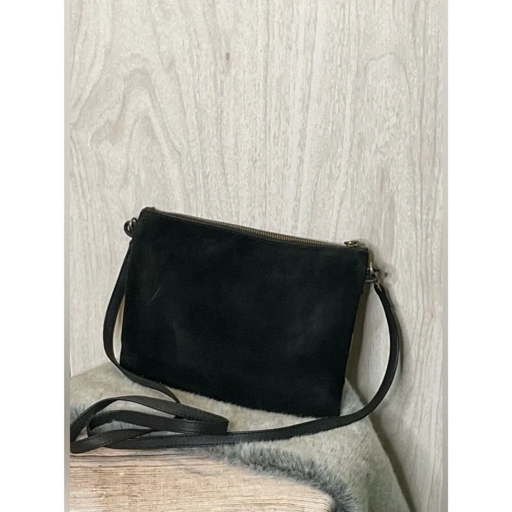 Lucky Brand Brown & Black Patchwork Chevron Crossbody